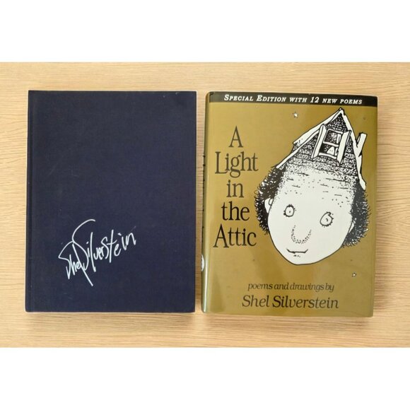 Shel Silverstein Books Lot of 2 Light in the Attic Falling Up Hardcovers EUC - Picture 1 of 11